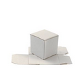 Blank High Gloss White Folding Gift Box (2"x2"x2")